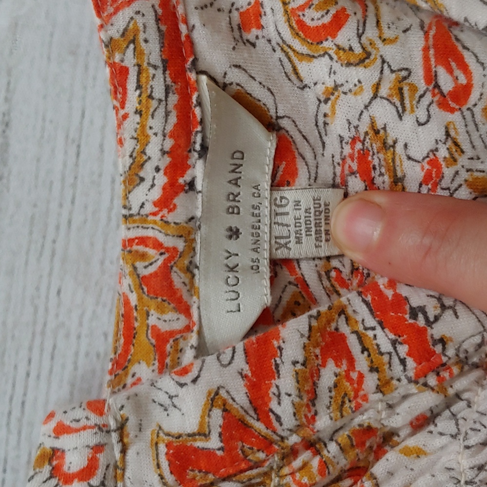 Lucky Brand Sleeveless Floral Blouse XL - Picture 3 of 7